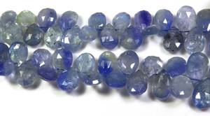 Alta calidad 9 hebras de tanzanita Natural facetada pera Bio cuentas 8-13mm gemas de tanzanita Africana joyería piedras preciosas sueltas - Product Image 5