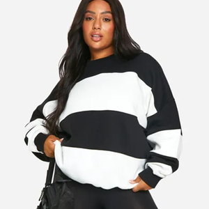 High Quality Women Oversized Sweatshirt 100% Cotton Material <b>Drop</b> Shoulder Breathable Street And Casual Wear Custom Logo - Product Image 1