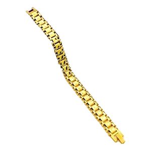 Astrological <b>Adjustable</b> free size Bangle Heavy Handmade Design Hand Diamond Cut Brass Gold Plated kada Hand <b>Bracelet</b> Men & Women - Product Image 2