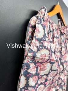 Ensemble de pyjama pour femmes en coton 100% à col en V imprimé floral avec taille élastique pour l'été et le printemps, doux et à séchage rapide - Product Image 6