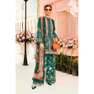 Maria B 2025 <b>Eid</b> Collection MPT-2610-A-TC-1283 <b>Pakistani</b> <b>Dress</b> Style Rayon Salwar Kameez Georgette Choli Lehenga Saree - Product Image 1
