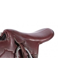 Selle d'équitation western en cuir véritable durable pour l'équitation anglaise, tout usage, robuste, avec arceau en plastique KANDARI SPORTS