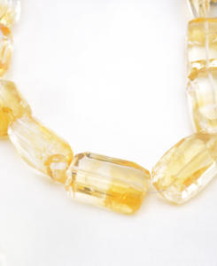 Collier en pierres précieuses de citrine naturelle facettées, pierres précieuses pour la fabrication de bijoux fins - Product Image 6