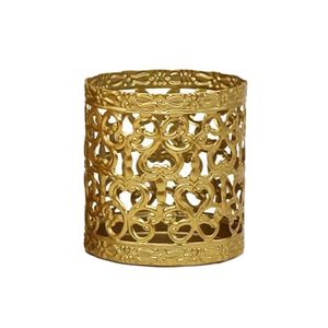 Handmade Moroccan Vintage Metal <b>Candle</b> <b>Holder</b> Unique Brown <b>Lantern</b> Stand Waterproof Flameless Wedding Table Decorative Supplies - Product Image 5