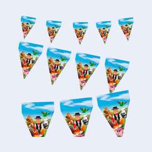 Guirnalda de Papel para Fiestas, Decoración Colgante de 3 Metros con Diseño de Granja de Zenon, Artículos Festivos para Fiestas, Paquete de 2 Piezas - Product Image 1