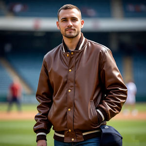 เสื้อแจ็กเก็ตหนังเบสบอลของผู้ชายเสื้อโค้ทแนวสตรีทสำหรับมืออาชีพ - Product Image 4