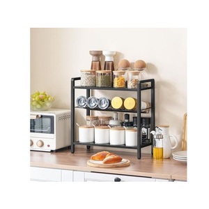 ชั้นวางของในครัวโลหะคุณภาพพรีเมียม ผลิตจากโครงเหล็กแข็งแรง ทนทาน ใช้สำหรับเก็บอุปกรณ์ครัว ขวดโหล และเครื่องมือทำอาหารอย่างเป็นระเบียบ - Product Image 2