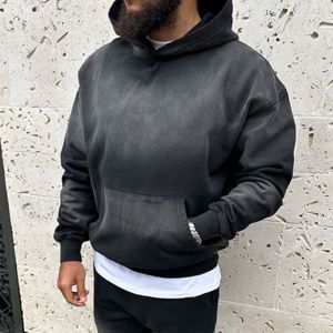 Dernier style de pull personnalisé Streetwear vierge Acid Wash Eco-Friendly Heavyweight Drop Shoulder Hoodie Spring Fashionable - Product Image 3