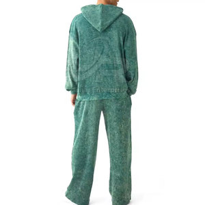 Pakistan Manufacture Breathable High Quality Best Design Men Acid Wash Tracksuits 100% Cotton Made Tracksuits - Product Image 2