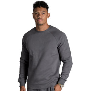 High Quality 100% Cotton 400 GSM French Terry Heavyweight Hoodies Custom Made Oversized Crewneck <b>Sweatshirt</b> for <b>Men</b> - Product Image 1