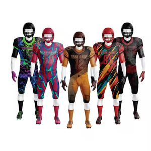 Uniforme de Fútbol Americano de Primera Calidad al Por Mayor, Ropa Profesional de Primera Categoría para Jugadores, Impresión Digital, Conjunto de Manga Corta - Product Image 1