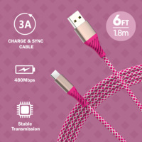 Câble de charge rapide Type-C 1M couleur ombrée de luxe avec connecteur en aluminium et gaine en PVC pour ordinateurs et banques d'alimentation iOS - Certifié MFi - En stock !