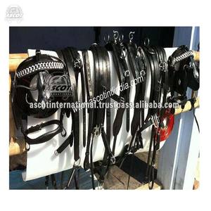 Venta al por mayor de arnés de conducción de caballos de alta resistencia en cuero genuino con logotipo personalizado negro marrón al por mayor - Product Image 6