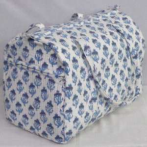 Sac de voyage week-end personnalisé Roopantaran en coton doux, imprimé à la main, tissu rayé, design client, mode, élégant, écologique - Product Image 4