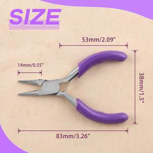 Mini alicates duraderos de punta redonda de acero inoxidable, herramientas pequeñas de fabricación de joyas de 3 pulgadas para doblar el alambre, pedidos de OEM artesanales DIY - Product Image 3