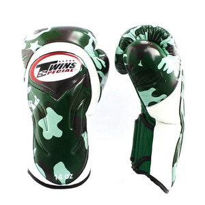 Guantes de Boxeo Profesionales con Diseño de Camuflaje Doble, Personalizados, de Cuero Genuino OEM, para Entrenamiento de Kickboxing y MMA - Product Image 2