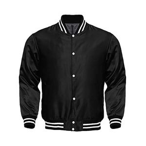 Vestes en satin Varsity Baseball Letterman Veste Varsity personnalisée Chenille Veste Varsity pour homme avec manches en cuir - Product Image 3