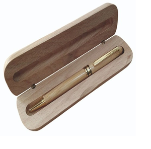 Étui à stylos en bois écologique, design personnalisé, poignée en laiton, organisateur de bureau de haute qualité, stylo promotionnel créatif - Product Image 1