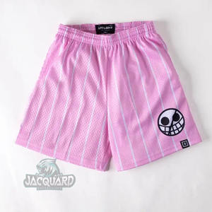 Pantalones cortos de verano básicos de talla grande para hombre, 100% de poliéster, baloncesto Vintage, malla lineal antiarrugas, estampados, informales, ecológicos - Product Image 1