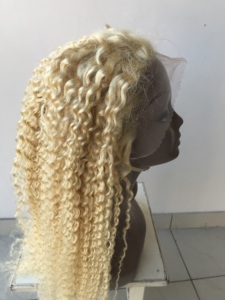 100% Unprocessed High Quality Malaysian Remy Virgin Human Wig <b>Extension</b> Cuticle Aligned 613 Blonde Deep Curly Temple 10A Grade - Product Image 4