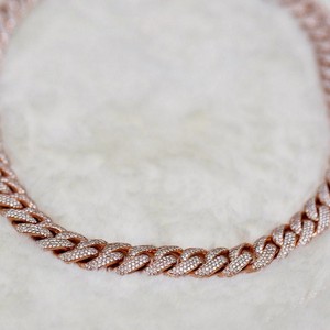 VVS Clarity chaîne cubaine diamant de haute qualité 14k Rose Gold Diamond chaîne pour unisexe Iced Out Fine Chains Colliers - Product Image 5
