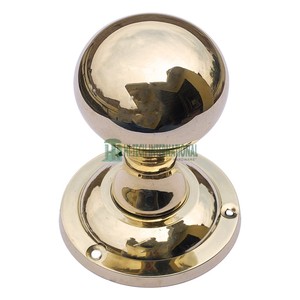 Perilla de puerta de bola de latón macizo pulido, perilla de puerta victoriana, venta al por mayor, muebles arquitectónicos baratos, MANGO y perilla - Product Image 3