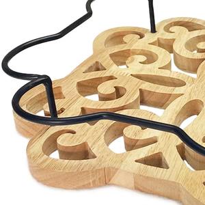 Bandeja de madera hecha a mano para servir para el hogar, cocina, mesa de comedor, plato de madera rústica para aperitivos, desayuno, té y decoración - Product Image 3