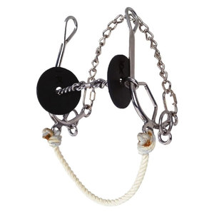 ม้าน้อยปากสแตนเลสเกรดพรีเมี่ยมบิตพร้อมปากเหล็กสีดำบิตต่อสองชั้นสำหรับลวดม้าห่อขนาด5.5นิ้ว - Product Image 3