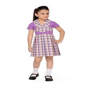 Alta calidad amarillo delantal vestido Premium al por mayor conjuntos de uniformes escolares para niñas estudiante Tops - Product Image 3