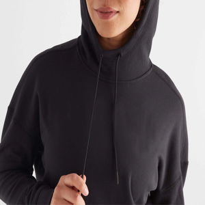 Vêtements unisexe à logo personnalisé pour femmes pull oversize à capuche en polyester personnalisé survêtement pull tricoté en polaire de couleur personnalisée - Product Image 2