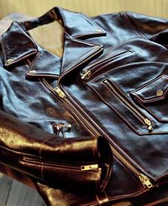 Chaqueta de bombardero de cuero larga personalizada de alta calidad para hombre, abrigo de invierno de longitud completa Premium con cierre de cremallera, venta al por mayor - Product Image 1