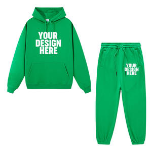 Conjunto de Sudadera con Capucha y Pantalones Deportivos Unisex de Felpa Gruesa de 500 Gramos de Alta Calidad Personalizados, de Secado Rápido y Transpirables - Product Image 4