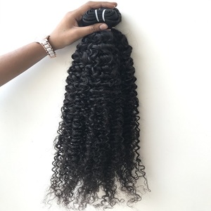 Extensions de cheveux indiens Remy 100 % naturels, qualité 12A, traitement vapeur, 22 pouces, bouclés crépus, double trame, 100 g, couleur noire, vente en gros - Product Image 6