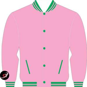 Venta al por mayor personalizado Alpha kapa Alpha cuello redondo bomber y chaqueta de satén transpirable cómodo chaquetas de alta calidad - Product Image 5