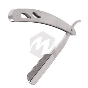 Maquinilla de afeitar fábrica Etiqueta Privada buena calidad salón peluquero hogar usado hombres Acero inoxidable borde recto hoja de afeitar maquinilla de afeitar - Product Image 5