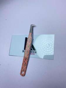 Pince à cils de volume en acier inoxydable Offre Spéciale avec outil d'extension de cils de précision en forme de coeur avec dos imprimé en papier - Product Image 5