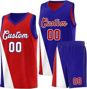 Ensemble uniforme de maillot de basket-ball de club d'équipe de conception de sublimation réversible personnalisée pour adultes vente en gros de conception vierge avec logo porter - Product Image 5