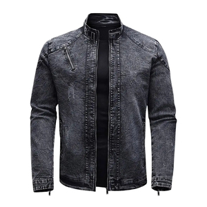 Veste en jean vintage délavée pour homme, style décontracté urbain pour le printemps, haute qualité, écologique, légère, avec logo frontal - Product Image 4