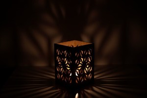 Boîte à lumière en métal noir, porte-bougie découpé au Laser, décoration de la maison - Product Image 3