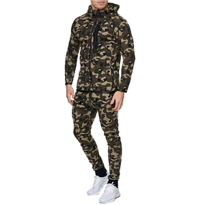 PUFFIN SPORTS Men's Vintage Reversible Fleece Lining Hooded Gym Training Tracksuit 100% Cotton Drawstring Closure Side Pockets - Product Image 3