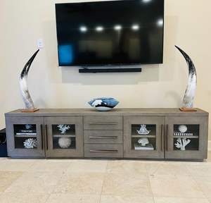 Juego de Cuernos de Buey Decorativos con Incrustaciones de Ágata - Decoración Rústica Ecológica de Estilo Animal/Náutico para Sala de Estar y Dormitorio - Product Image 3