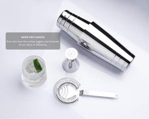 ชุดเครื่องปั่นบอสตันขนาด18 & 28ออนซ์เครื่องปั่นแบบถ่วงน้ำหนักทำจากสเตนเลสสตีลหนักสองชิ้นเป็นมิตรกับสิ่งแวดล้อม - Product Image 2