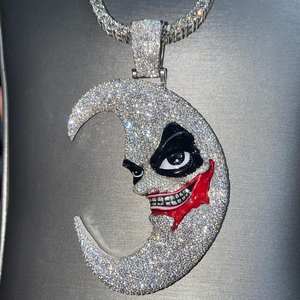 Colgante de diseño de Hip Hop de plata 925 de lujo con diamante de moissanita y bolsa de dinero helado joyería de fiesta personalizable - Product Image 1