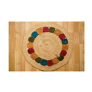 Tapis personnalisés 100% en jute de créateur Tapis tressés de style moderne faits à la main pour la cuisine, le salon et la chambre à coucher-Disponible dans n'importe quelle taille - Product Image 1