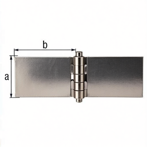 บานพับเหล็กดิบ 6 มม. 80x80 มม. สำหรับตะขอและราง - Product Image 3