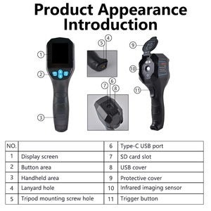 Handheld Temperature <strong>Thermal</strong> Imaging Camera -20~550C Color Display Screen Industry Temperature Tester <strong>Thermal</strong> <strong>Imager</strong> - Product Image 3