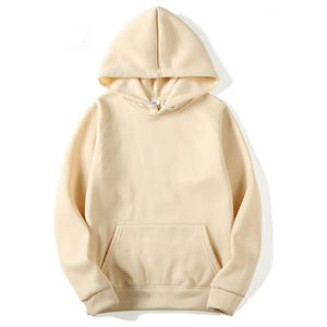 Sweat à capuche uni pour hommes 380 GSM pull en coton broderie personnalisée doublure intérieure douce épaule tombante sweat lourd - Product Image 1