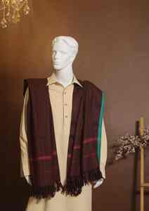 Men Soft Winter <b>Wool</b> <b>Shawl</b> Warm Breathable 300g Traditional Elegant Solid Color Wrap for Office Middle Eastern - Product Image 4