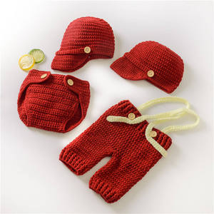 EFANBEANIE Accessoires de photographie pour nouveau-né fille, vêtements tricotés au crochet faits à la main, tenue super mignonne pour bébé, ensembles cadeaux - Product Image 2