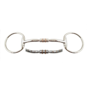 บิตม้าแบบม้วนปากคุณภาพสูง ทำจากสแตนเลส พร้อมลูกกลิ้งทองแดงคู่ อุปกรณ์เสริมสำหรับขี่ม้า - Product Image 5